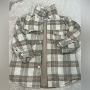 Zara plaid button up Sherpa lined